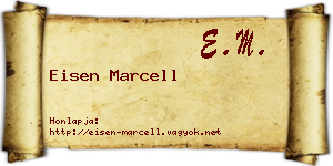 Eisen Marcell névjegykártya